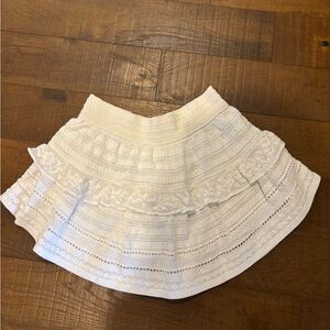 Aerie White Lace Mini Skirt